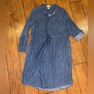 Christopher & Banks Blue Denim Dress